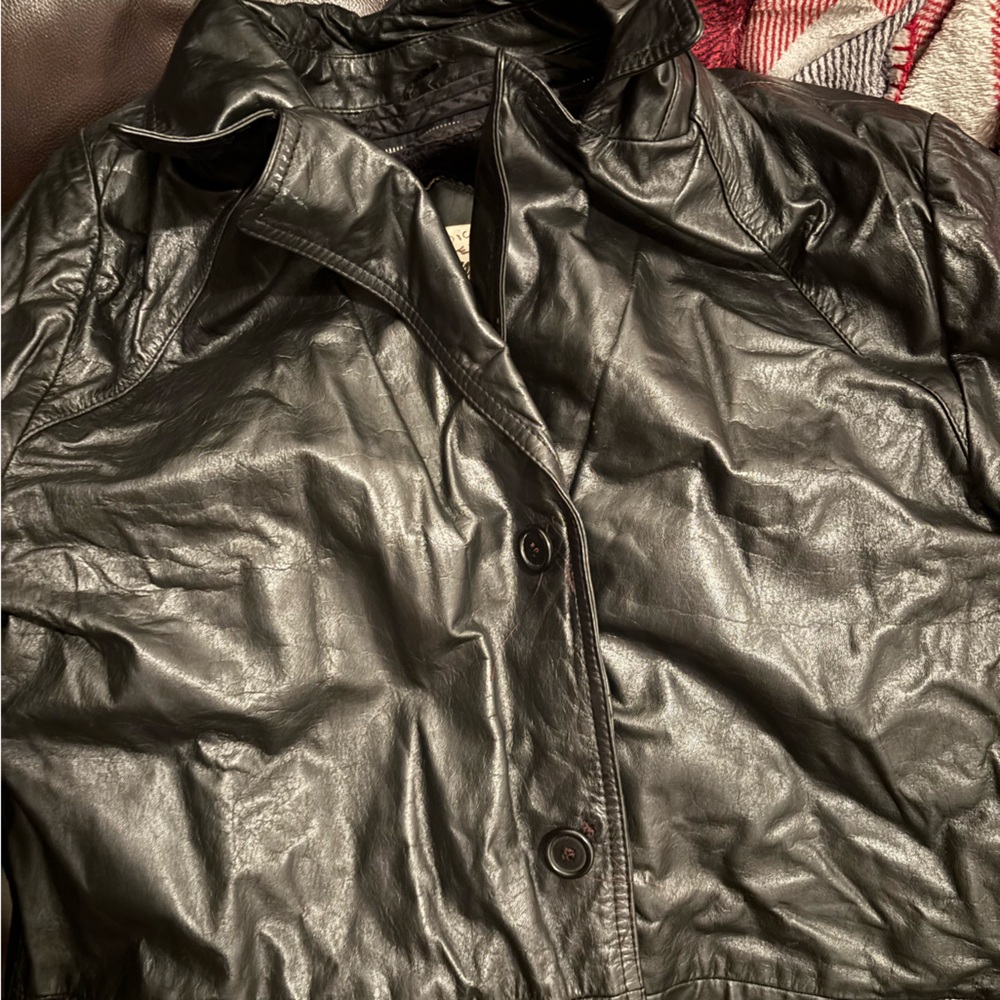 Warm leather jacket